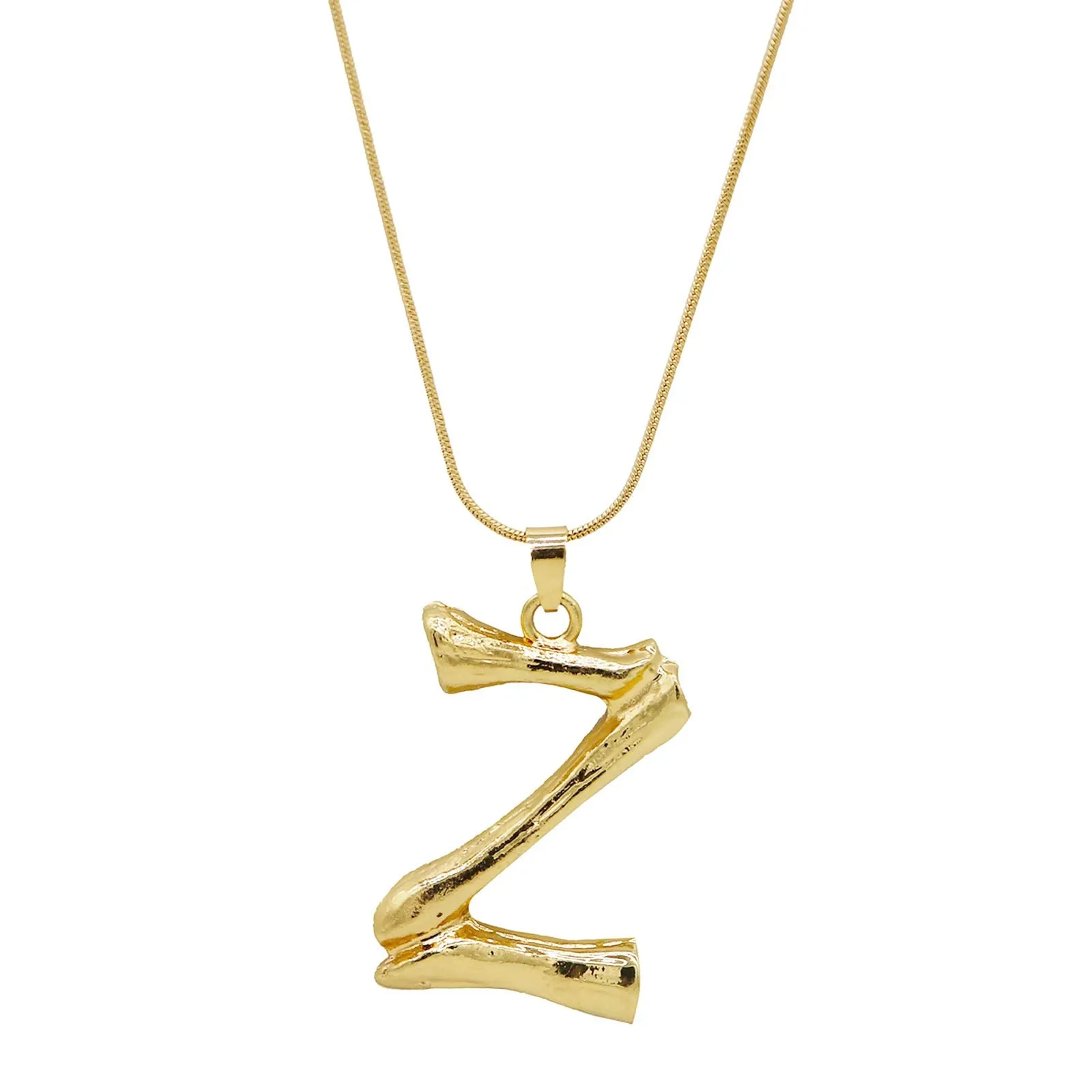 Joker & Witch Z Initial Pendant Necklace for Women