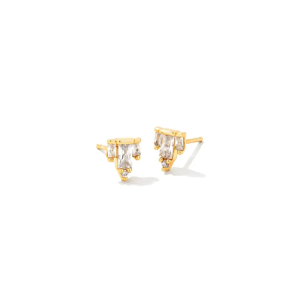 Kendra Scott Juliette Stud Earrings in White Crystal