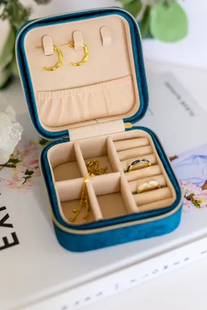 Kept and Carried Velvet Jewlery Box in Teal