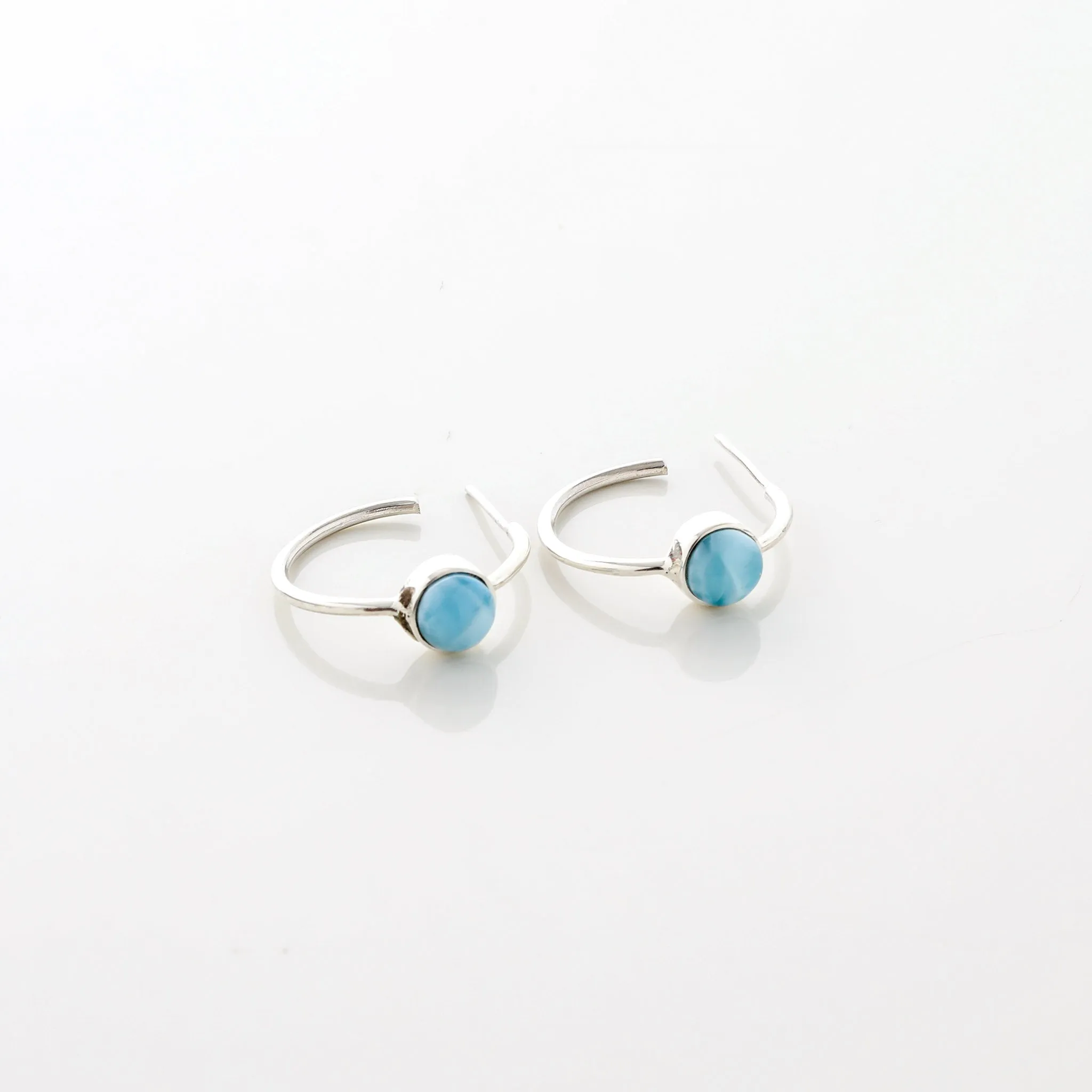 Larimar Hoop Earrings Valencia