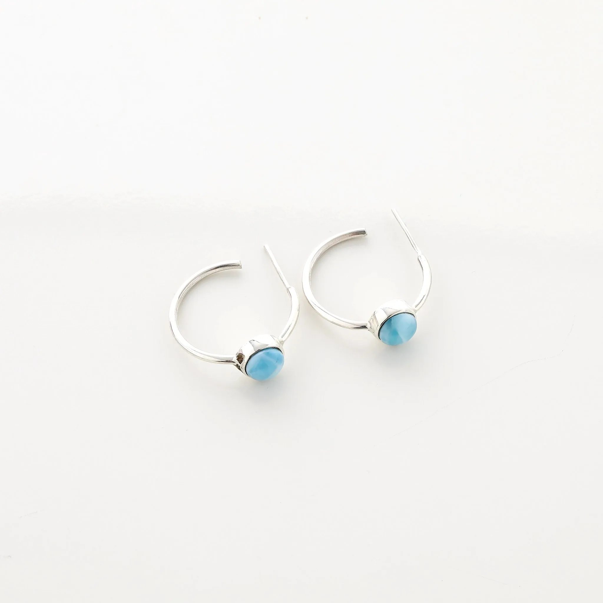 Larimar Hoop Earrings Valencia