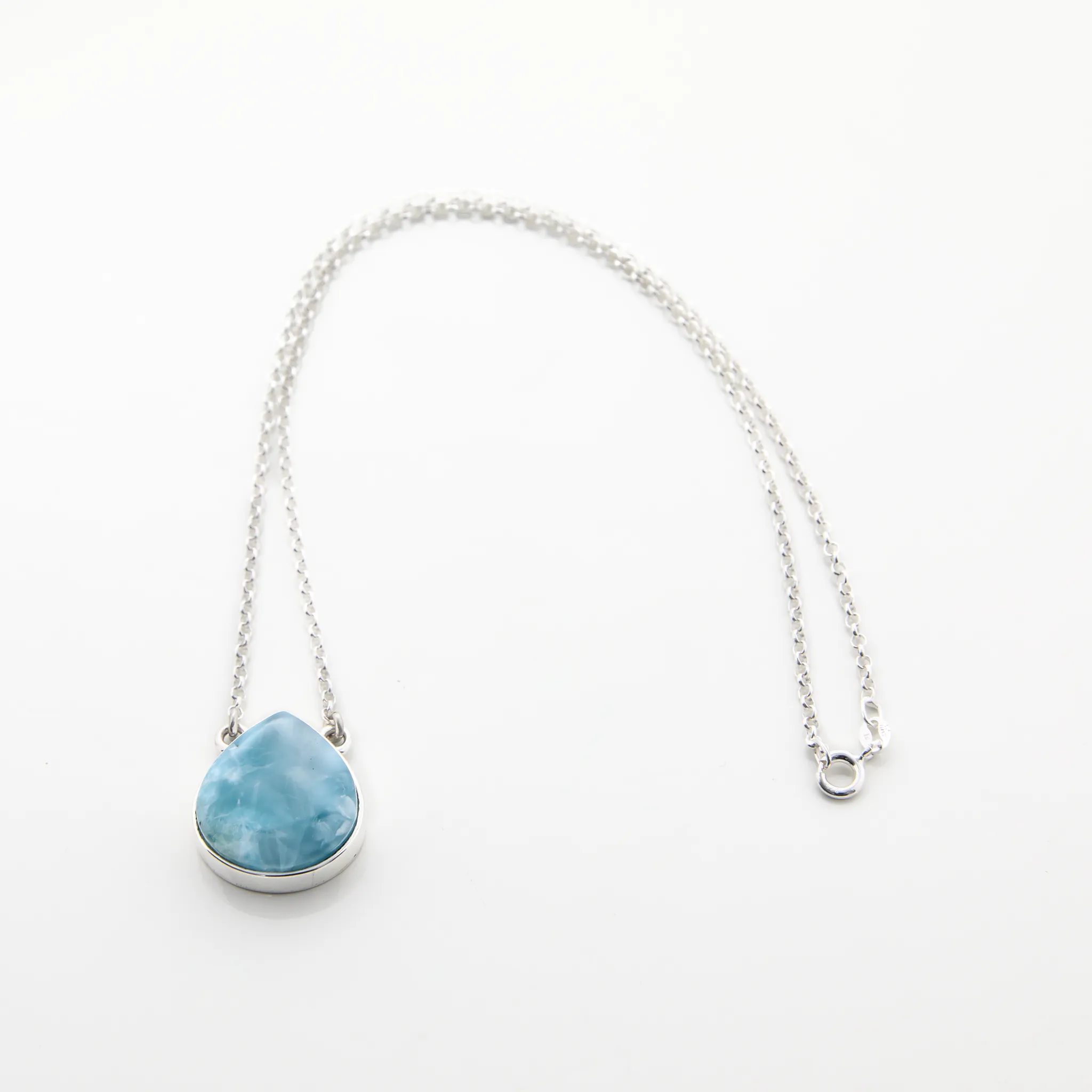 Larimar Pear Necklace