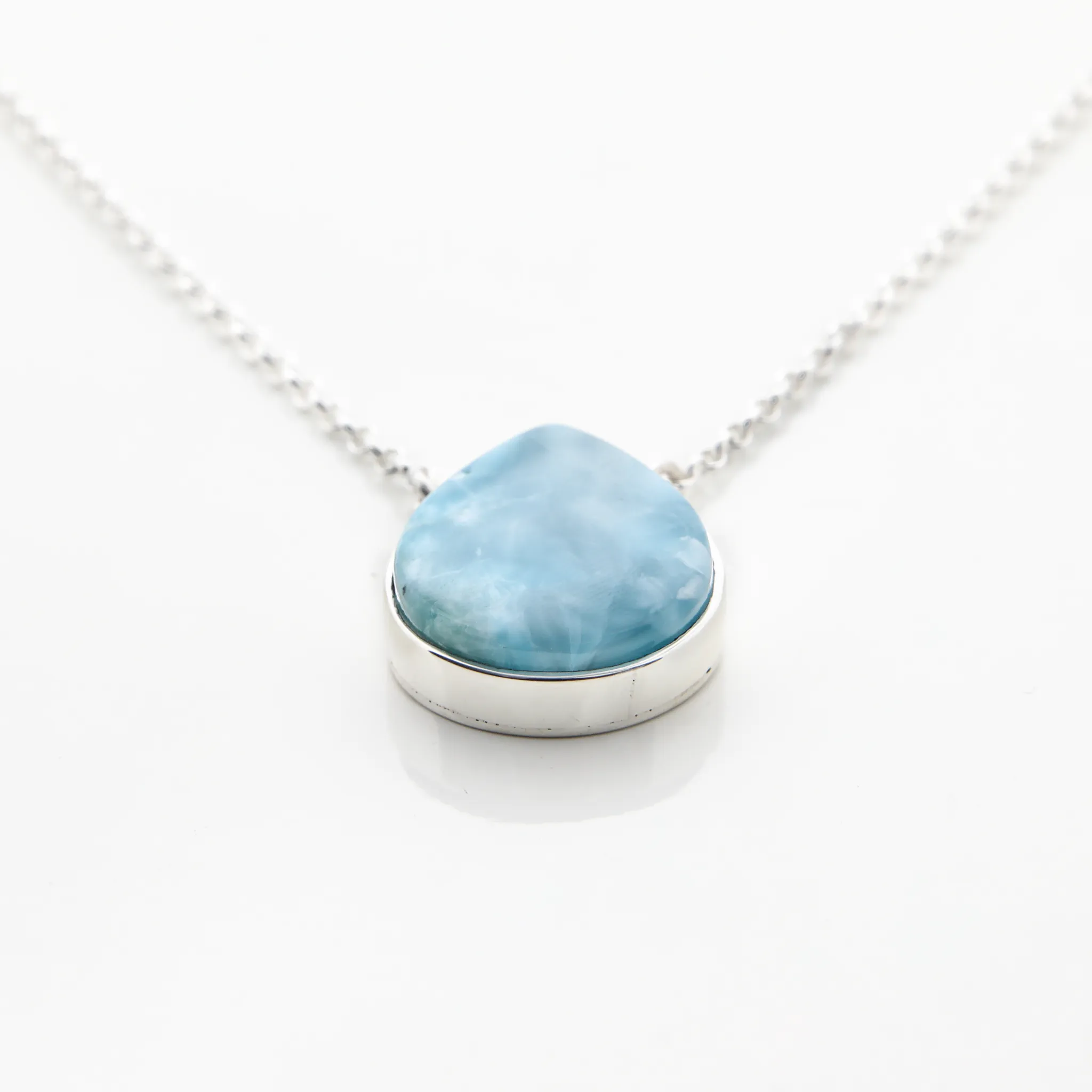 Larimar Pear Necklace