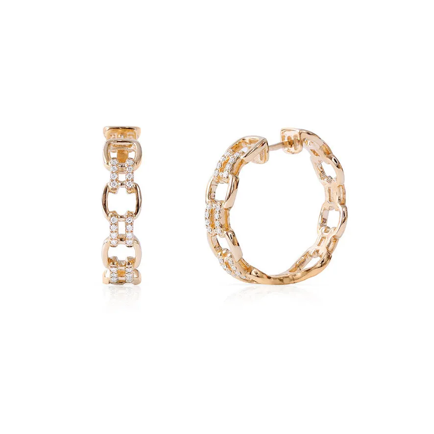 LILY DIAMOND LINK HOOPS