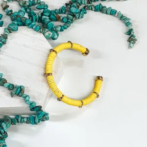 Lost in Paradise Disc Bead Bracelet in Yellow