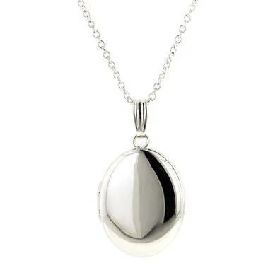 Medium Smooth Oval Locket