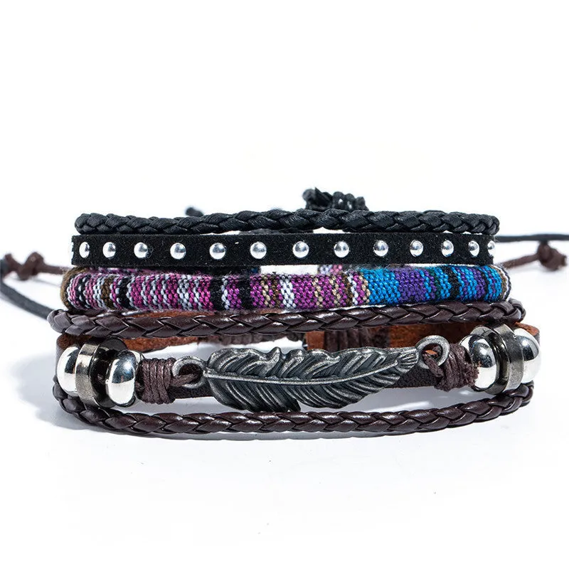 Multi-layer Handmade Ethnic Style Leather Bracelet