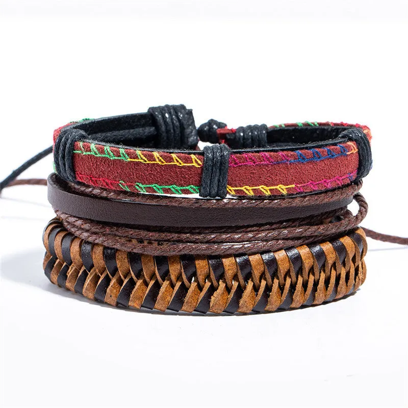 Multi-layer Handmade Ethnic Style Leather Bracelet