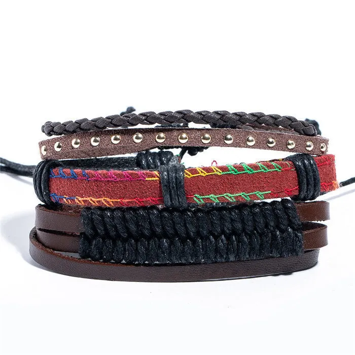 Multi-layer Handmade Ethnic Style Leather Bracelet