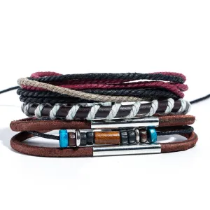 Multi-layer Handmade Ethnic Style Leather Bracelet