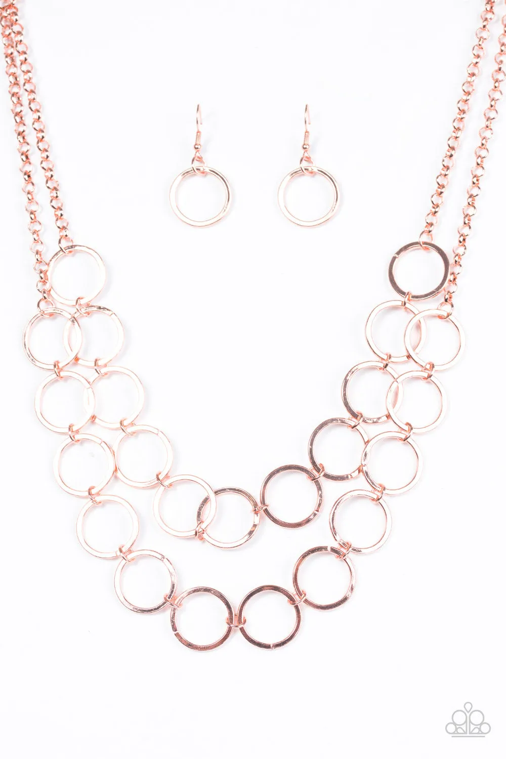 Open Door Jewelry - BLING The Alarm - Copper Necklace - Paparazzi Accessories