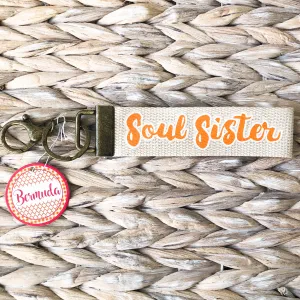 Orange Soul Sister Keychain