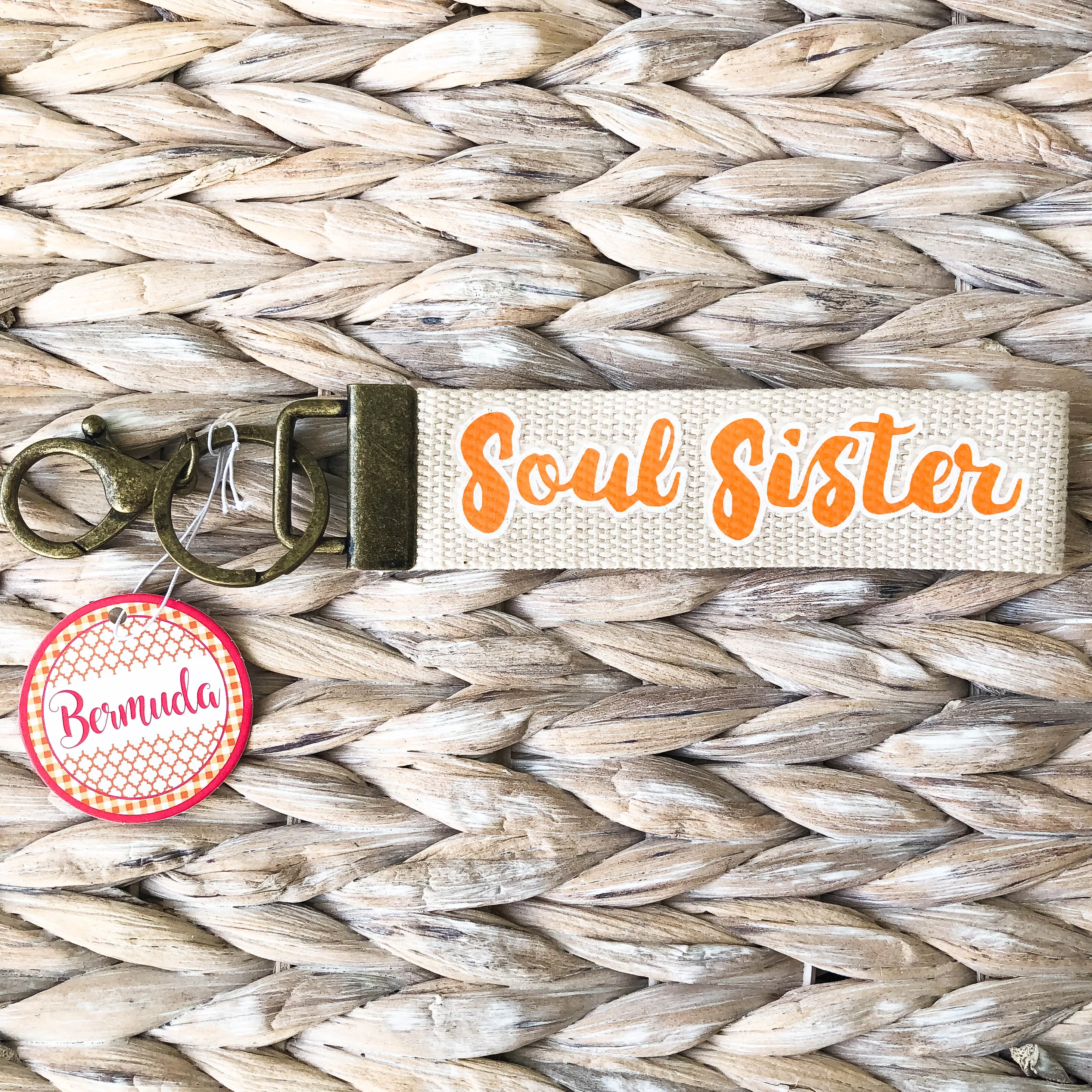 Orange Soul Sister Keychain