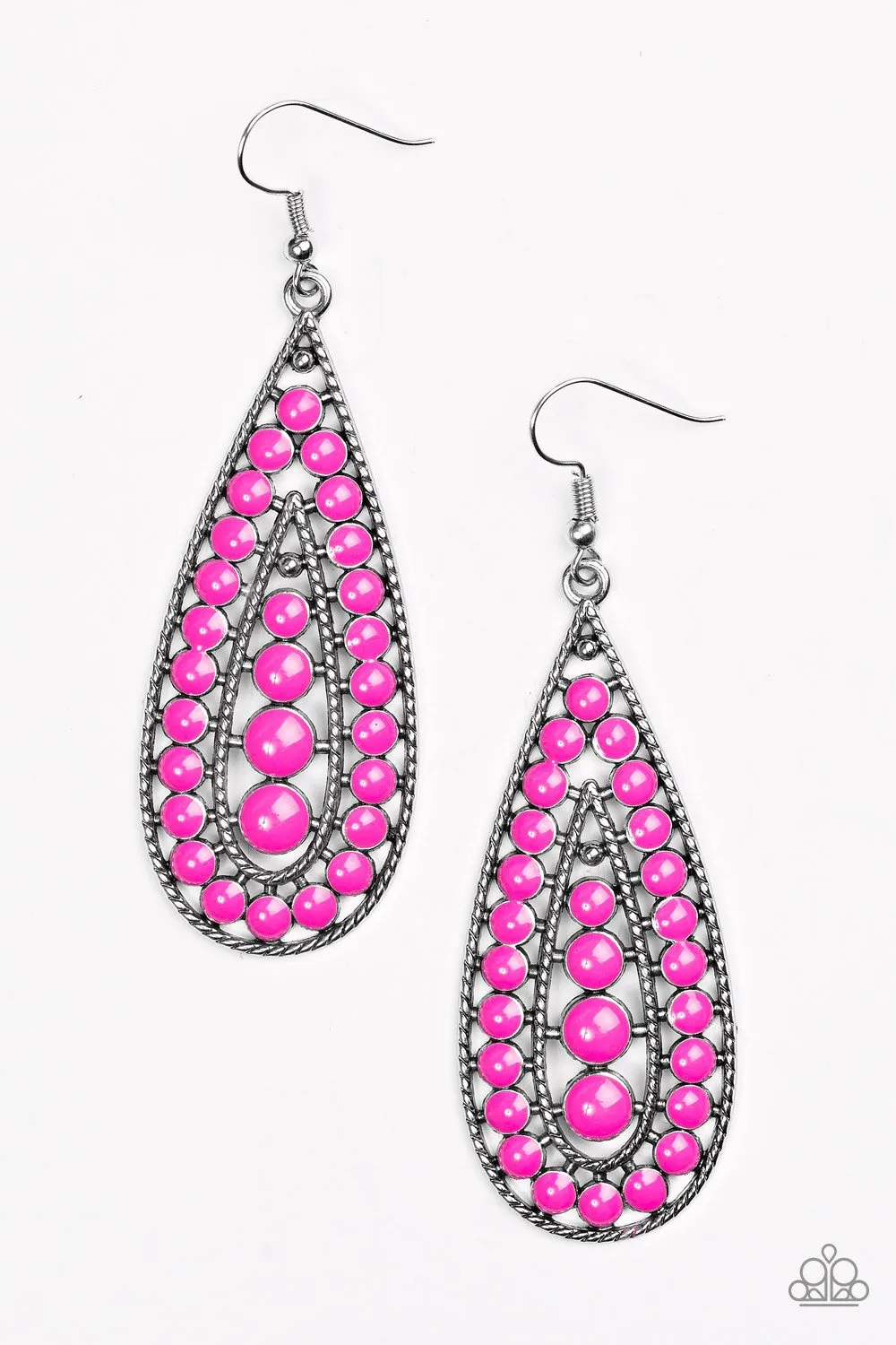 Paparazzi Earring ~ Rio Rumba - Pink