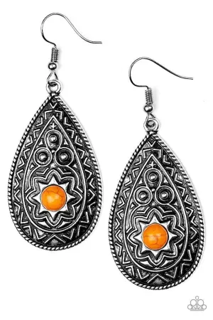 Paparazzi Earring ~ Summer Sol - Orange