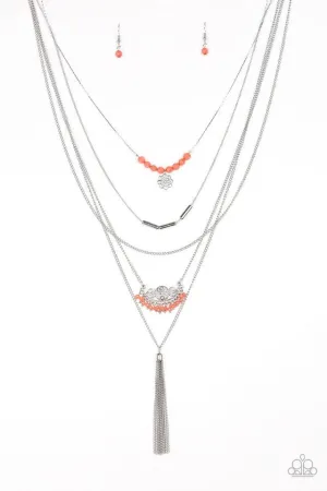 Paparazzi Necklace ~ Malibu Mixer - Orange