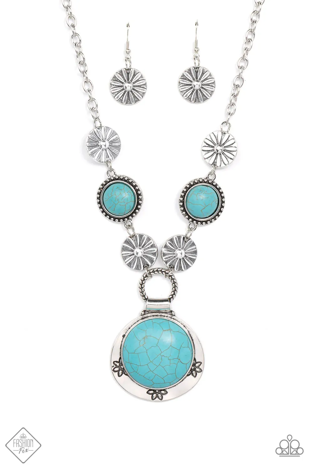 Paparazzi Necklace ~ Saguaro Garden - Blue