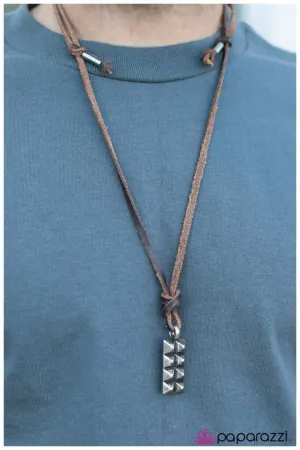 Paparazzi Necklace ~ The Freemason - Brown