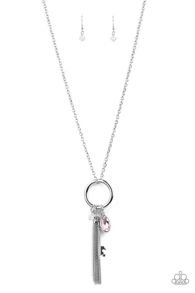 Paparazzi Necklace ~ Unlock Your Sparkle - Pink