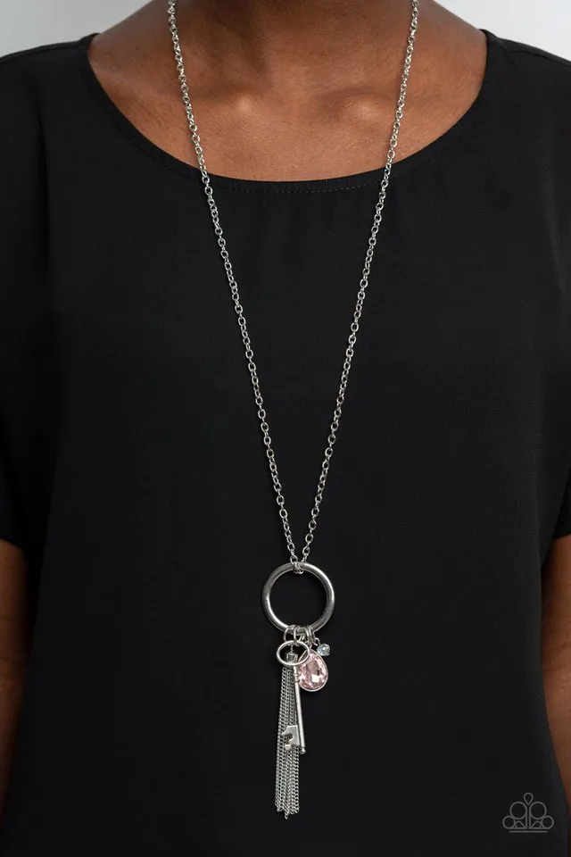 Paparazzi Necklace ~ Unlock Your Sparkle - Pink