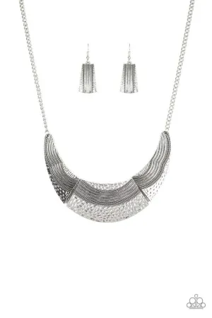 Paparazzi Necklace ~ Utterly Untamable - Silver