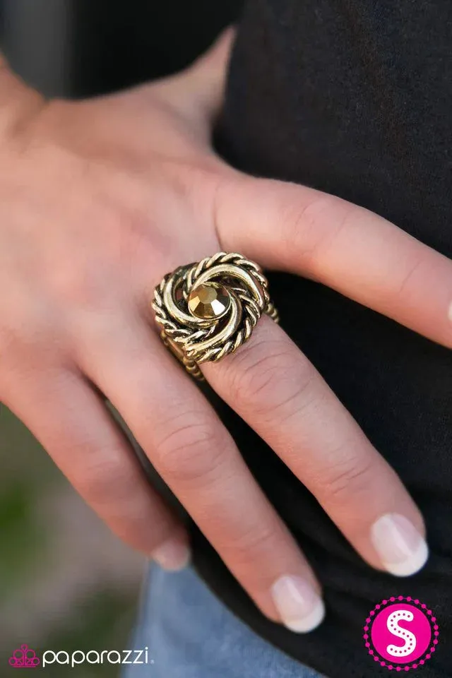 Paparazzi Ring ~ Eye Of The Hurricane - Brass