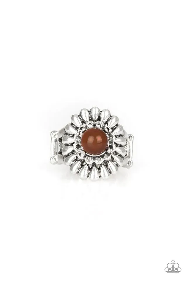 Paparazzi Ring ~ Poppy Pep - Brown