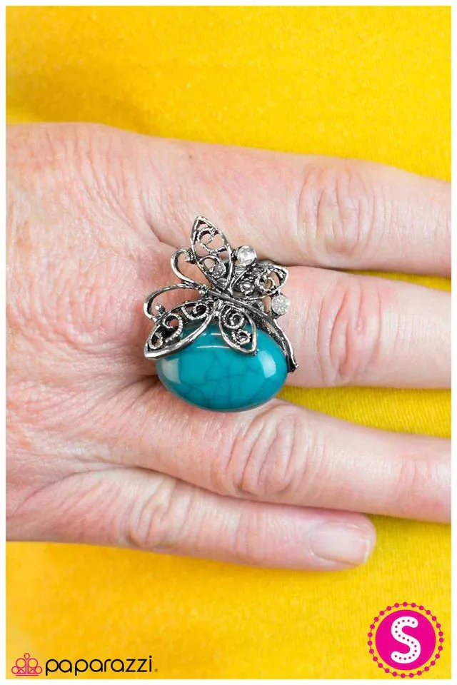 Paparazzi Ring ~ Someday I Will Fly Away - Blue