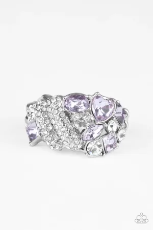 Paparazzi Ring ~ Sparkle Bust - Purple