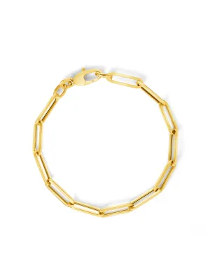 Paperclip 'L' Bracelet 14K