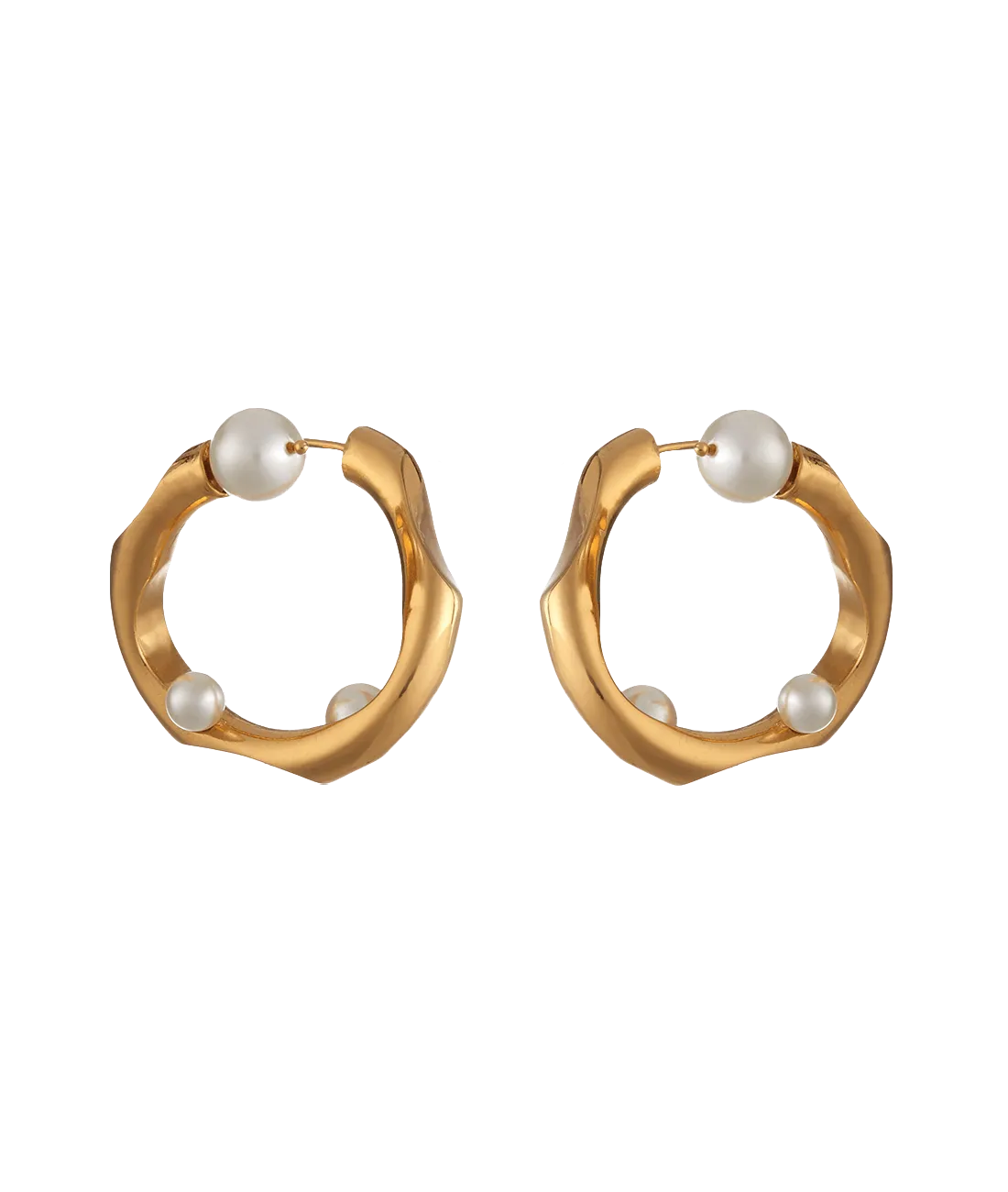 Pearls des Celeste Twisted Hoops