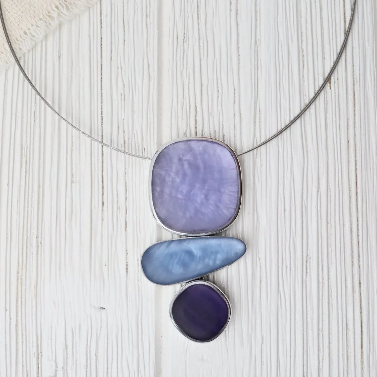 Periwinkle 3 Piece Drop Pendant Necklace