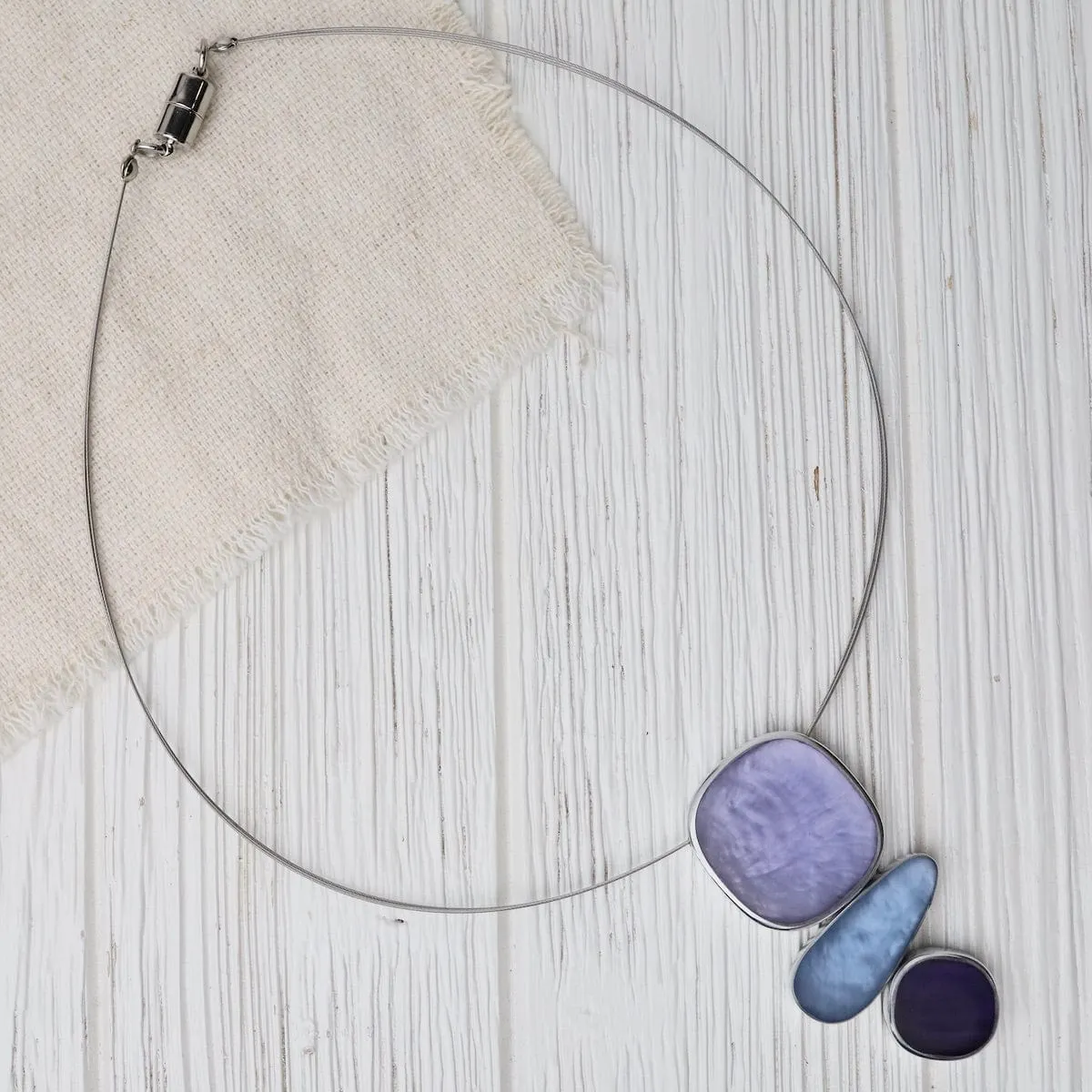 Periwinkle 3 Piece Drop Pendant Necklace