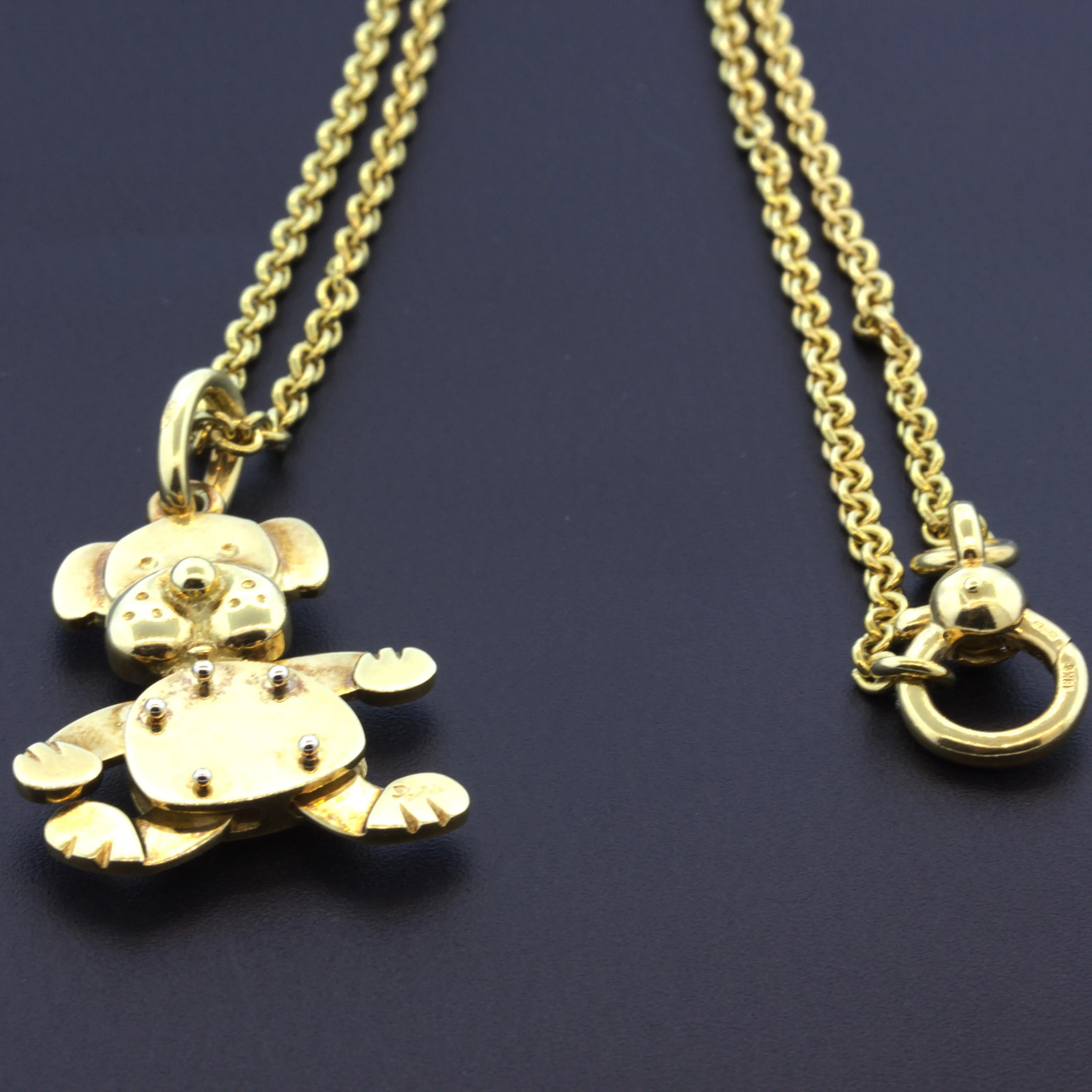 Pomellato 18k Yellow Gold Puppy Dog Pendant Necklace