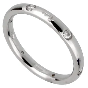 Pomellato Diamond White Gold Eternity Band Ring Sz 4 1/4