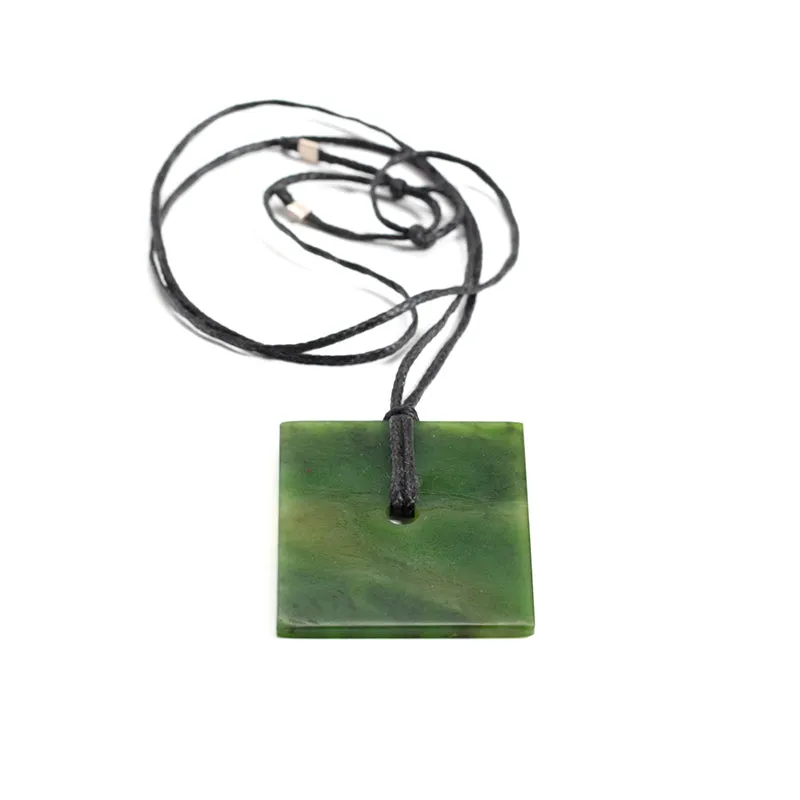 Pounamu Pendant - Square with Black Cord | by Neil Adcock