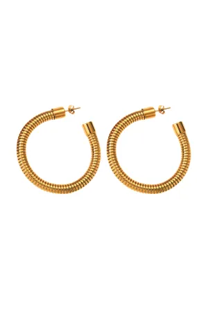 Rayna Flex Snake Chain Hoop Earrings