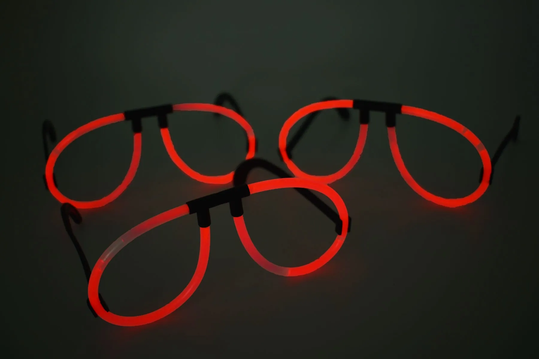 Red Glow Stick Eye Glasses Bracelets Bulk Pack- 50 Pairs