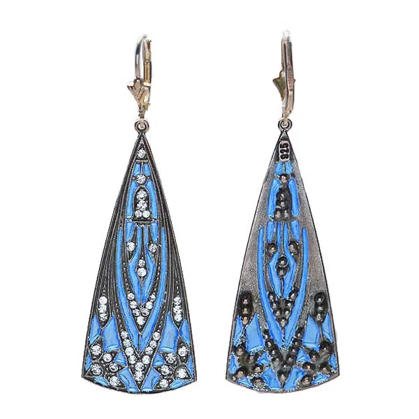 Replica Art Nouveau Pliquer-A'jour earrings #RE79414EN