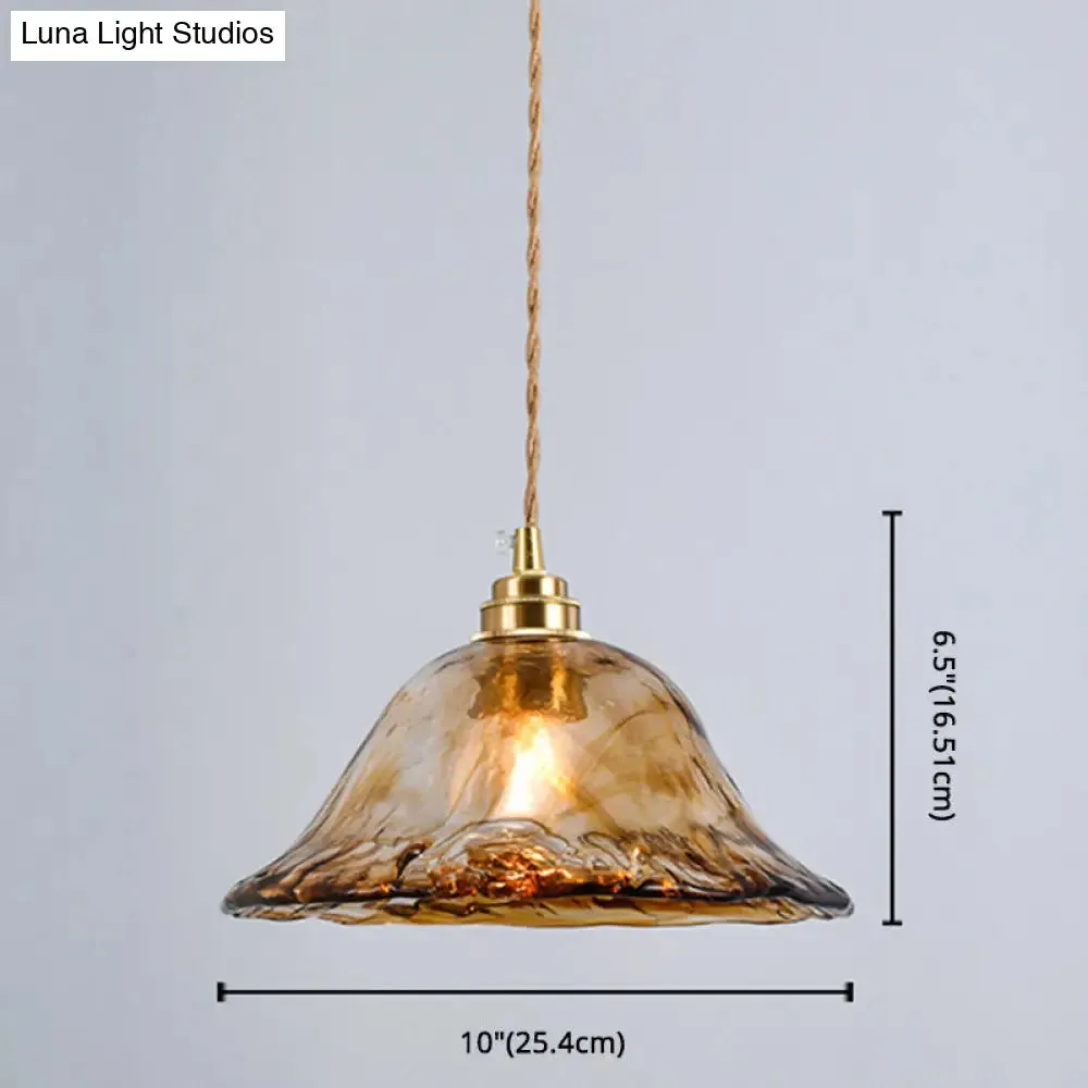 Retro Industrial Amber Alabaster Glass Pendant Lamp - Elegant Lighting for Living Room