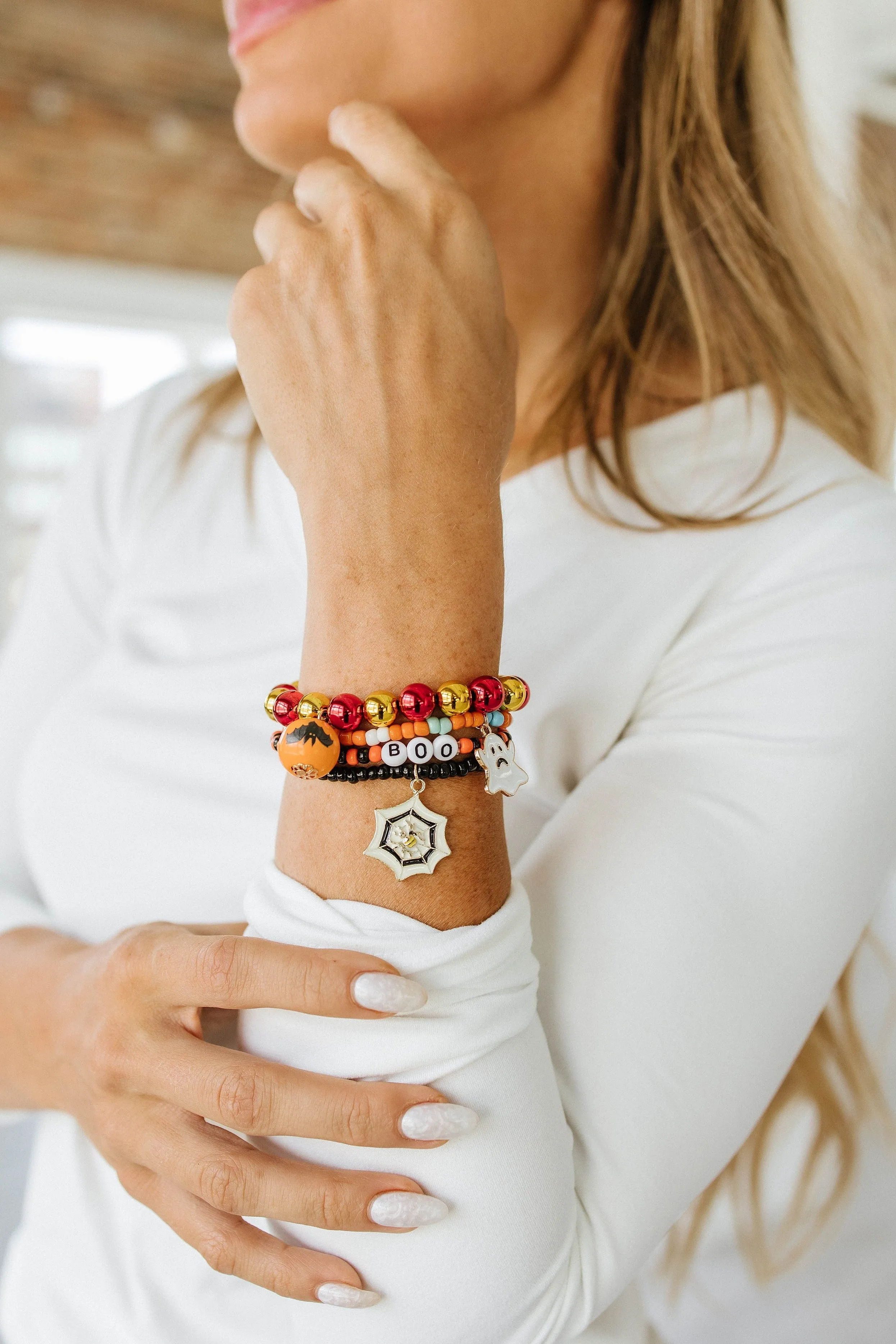 SALE - 4- Piece Halloween Bracelet Stack