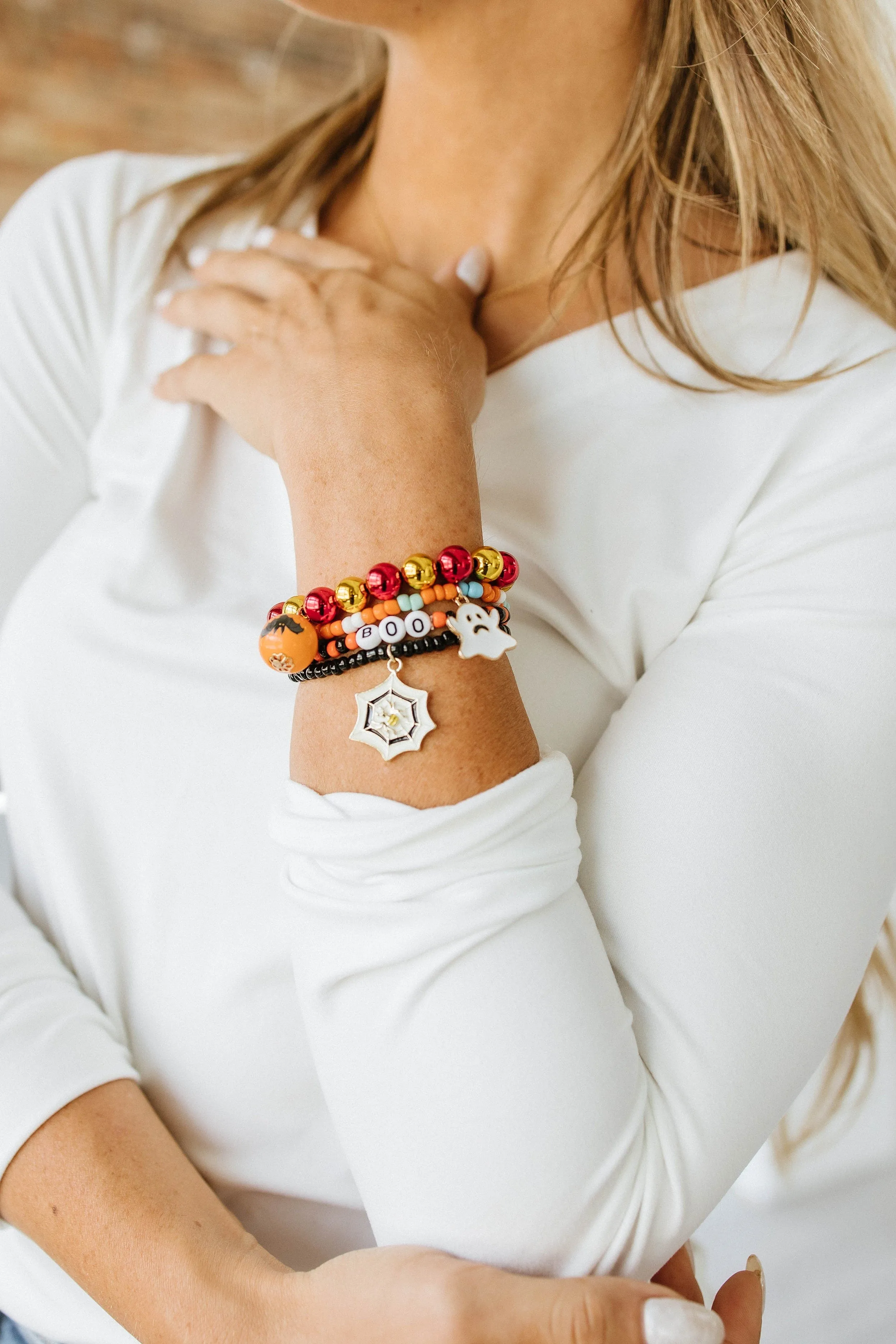 SALE - 4- Piece Halloween Bracelet Stack