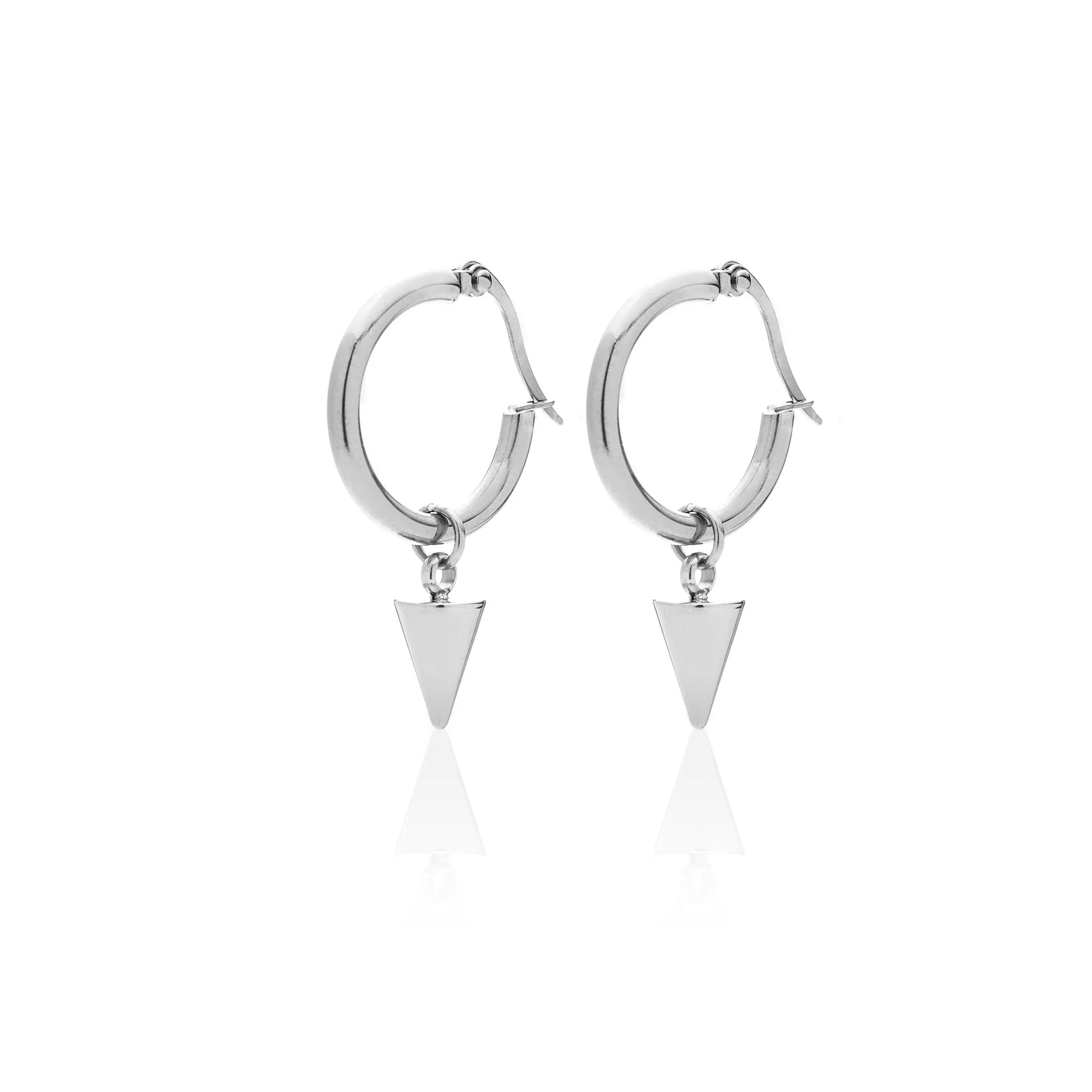 Silk & Steel Kate Hoops - Silver