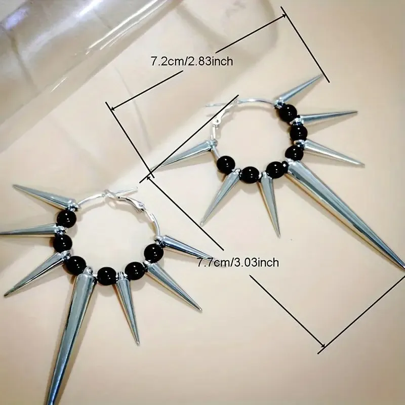 Spiked Revenge Hoop Earrings