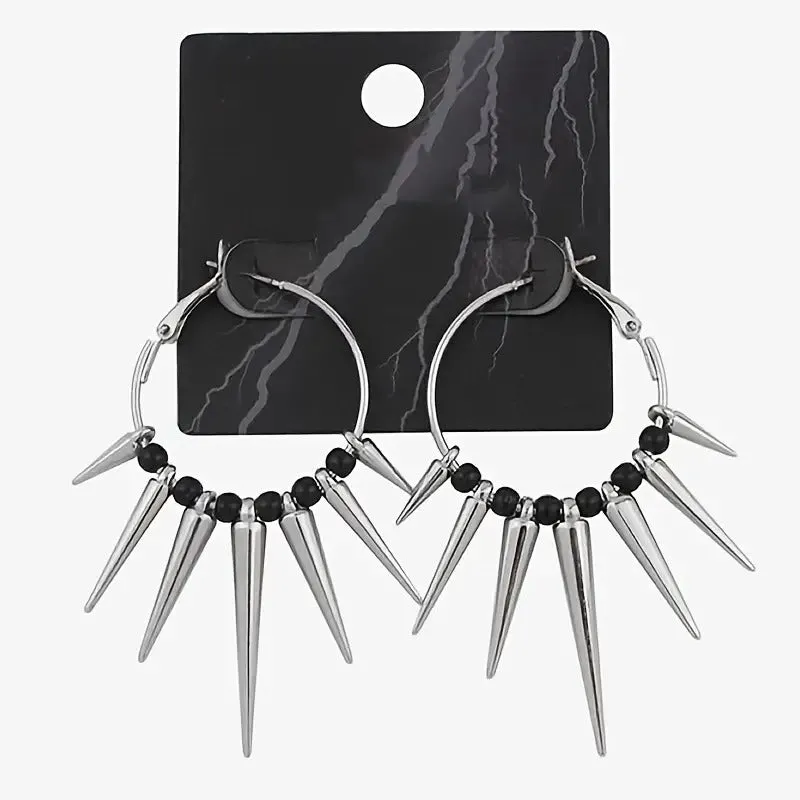 Spiked Revenge Hoop Earrings