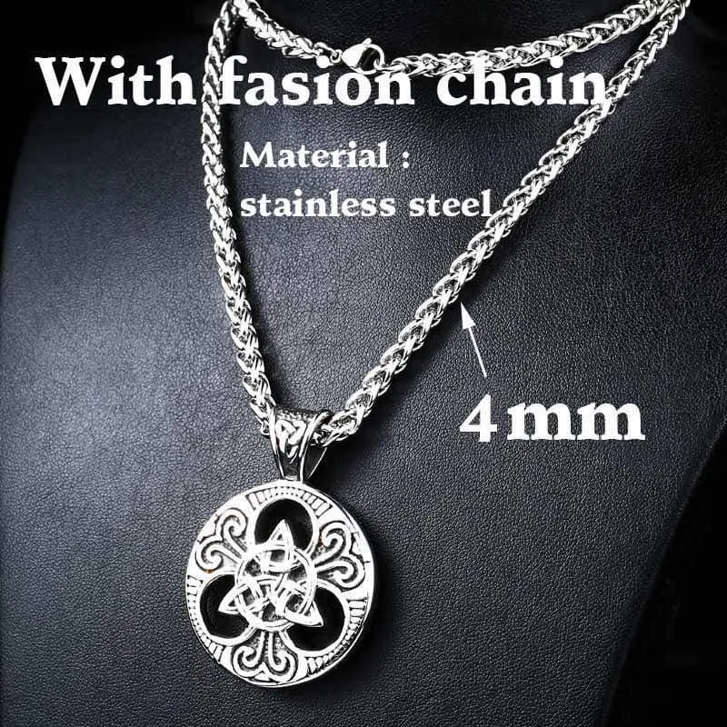 steel soldier viking pendant necklace Nordic stainless steel men fashion unique jewelry