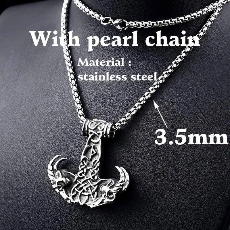 steel soldier viking pendant necklace Nordic stainless steel men fashion unique jewelry