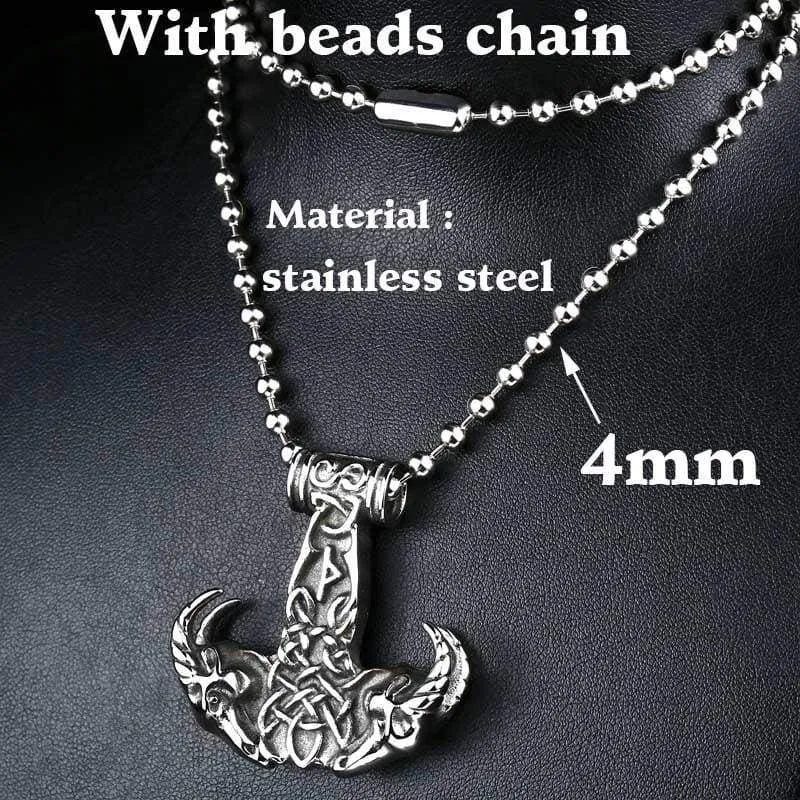 steel soldier viking pendant necklace Nordic stainless steel men fashion unique jewelry