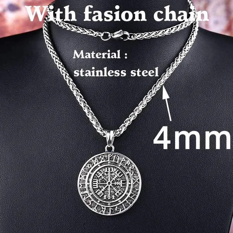 steel soldier viking pendant necklace Nordic stainless steel men fashion unique jewelry