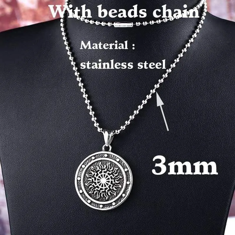 steel soldier viking pendant necklace Nordic stainless steel men fashion unique jewelry